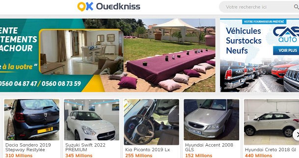 ouedkniss, opportunités diverses pour trouver la voiture qui convient