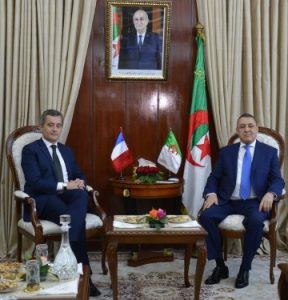 Gerald Darmanin avec le ministre de l'interieur algérien Ibrahim Merad