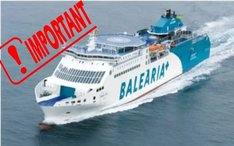 La compagnie espagnole de transport maritime Baleària annonce des nouvelles