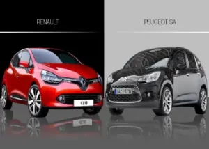 marques françaises Peugeot et Renault