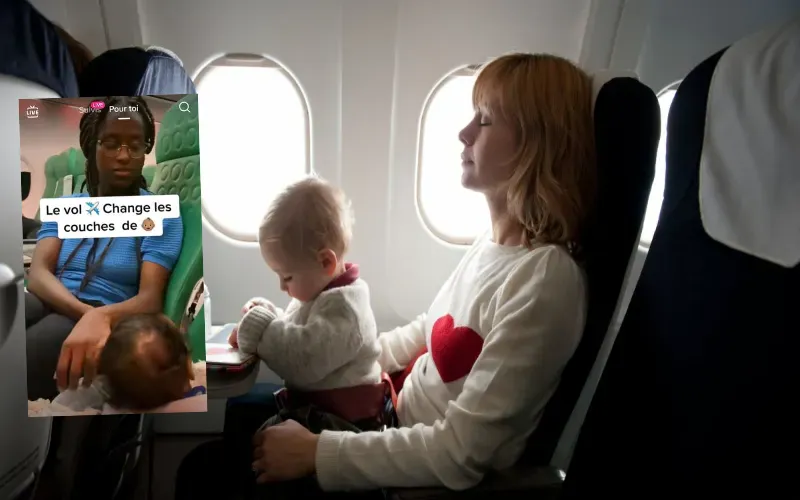 Changement de la couche bébé en avion: Comment s'y prendre? (vidéo)