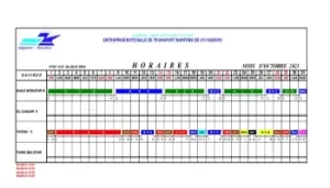 Programme de mois d'octobre 